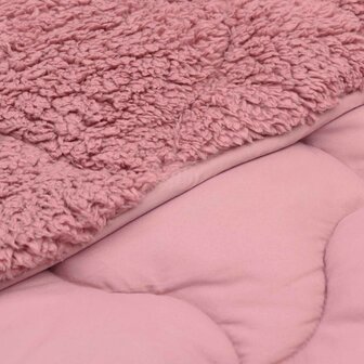 Zomer Dekbed Roze 155 x 220 cm Microfiber en Teddy fleece 5