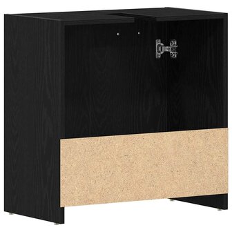 Wastafelmeubel 60x33x60 cm spaanplaat zwart eikenkleurig 8