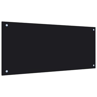 Spatscherm keuken 90x40 cm gehard glas zwart 5