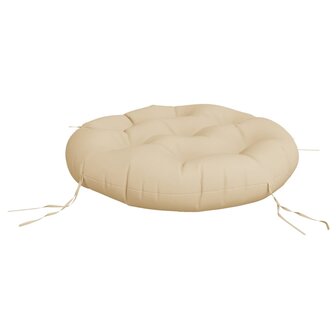Zitkussen rond &Oslash; 60x11 cm oxford stof beige 4