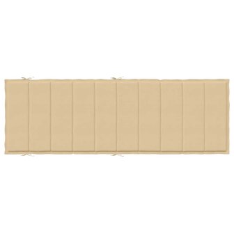 Ligbedkussen 186x58x4 cm stof gem&ecirc;leerd beige 6