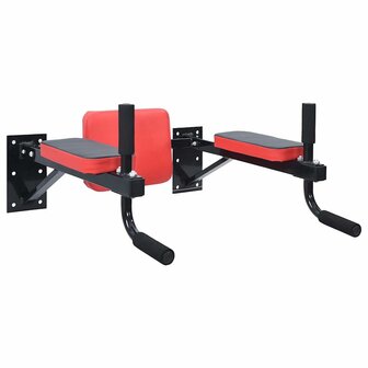Dip station Zwart en Rood 72,5 x 70 x 31 cm Gepoedercoat staal 1