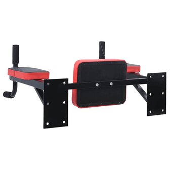 Dip station Zwart en Rood 72,5 x 70 x 31 cm Gepoedercoat staal 4