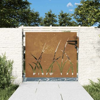 Poort 85x75 cm grasontwerp cortenstaal 1