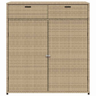 Tuinkast 105x55x113 cm poly rattan beige 6