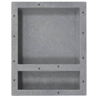 Douchenis met 2 vakken 41x51x10 cm matgrijs 2