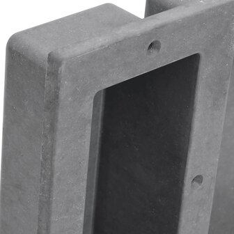 Douchenis met 2 vakken 41x51x10 cm matgrijs 4