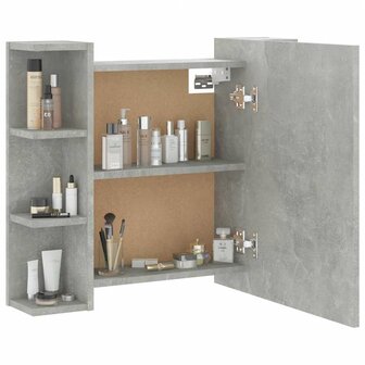 Spiegelkast met LED-verlichting 70x16,5x60 cm betongrijs 7