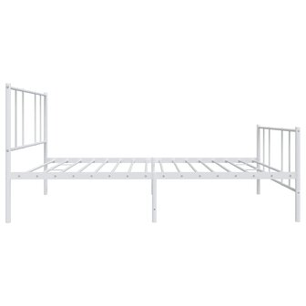 Bedframe met hoofd- en voeteneinde metaal wit 75x190 cm 7