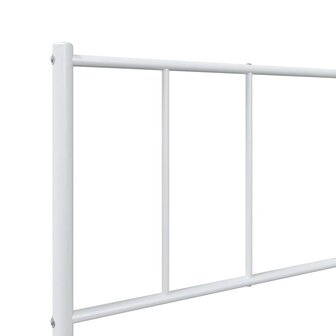 Bedframe met hoofd- en voeteneinde metaal wit 75x190 cm 9