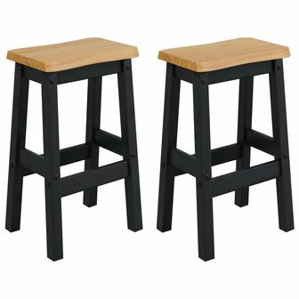 Hoge Barkruk EKAI 2 pcs Zwart 40 x 29 x 63 cm 2