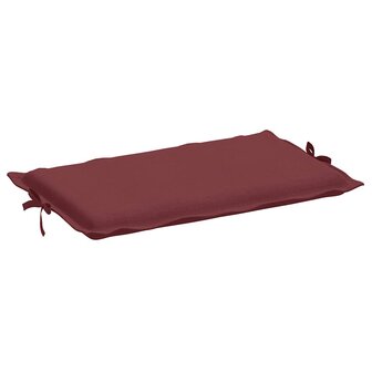 Ligbedkussen 186x58x4 cm stof gem&ecirc;leerd wijnrood 5