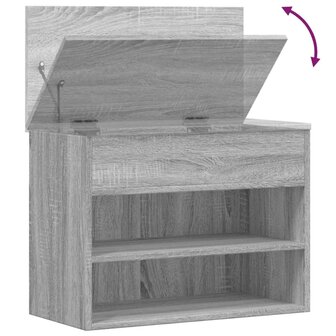 Schoenenbank 60x30x45 cm bewerkt hout grijs sonoma eikenkleurig 9