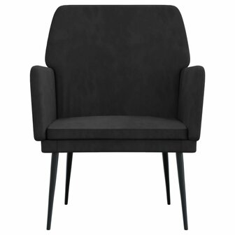Fauteuil 62x79x79 cm fluweel zwart 3