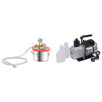 Vacu&amp;uuml;mkamer met 2-traps vacuumpomp 3,7 L 1