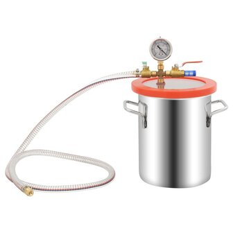 Vacu&amp;uuml;mkamer met 2-traps vacuumpomp 5,5 L 6
