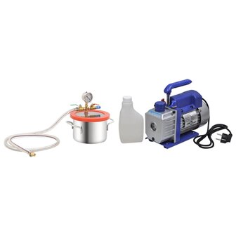 Vacu&amp;uuml;mkamer met 1-traps vacuumpomp 3,7 L 1