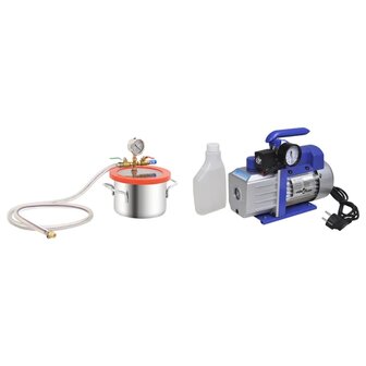 Vacu&amp;uuml;mkamer met 1-traps vacuumpomp 3,7 L 1