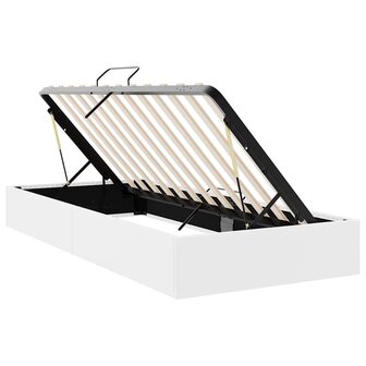 Opslag bed met opslag Puur Wit 100 x 190 cm Kunstleer 6