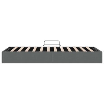 Opslag bed met opslag Donkergrijs 100 x 190 cm Stof 8