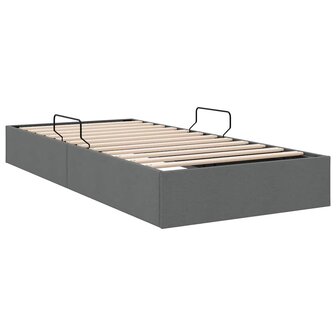 Opslag bed met opslag Donkergrijs 100 x 190 cm Stof 9