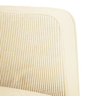 Loveseat bank 109 cm corduroy stof cr&amp;egrave;mekleurig 6