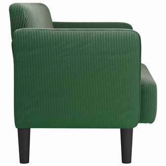 Loveseat bank 109 cm corduroy stof donkergroen 4