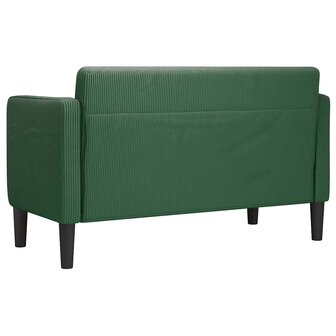 Loveseat bank 109 cm corduroy stof donkergroen 5