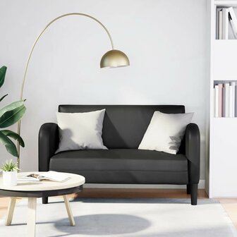 Loveseat bank 110 cm kunstleer zwart 1