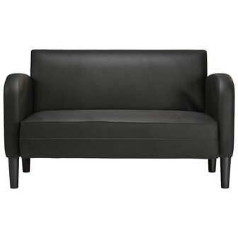 Loveseat bank 110 cm kunstleer zwart 3