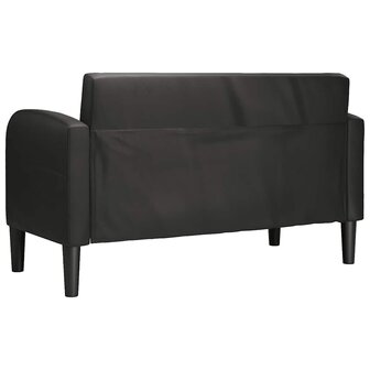 Loveseat bank 110 cm kunstleer zwart 5