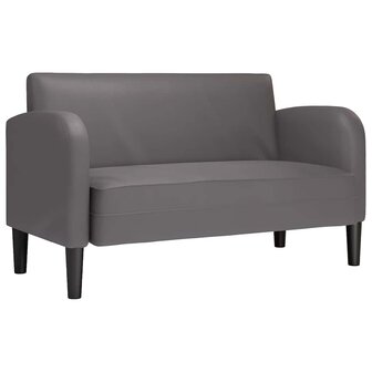 Loveseat bank 110 cm kunstleer grijs 2