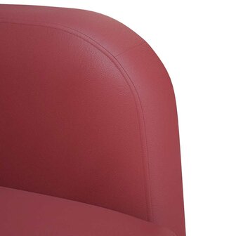 Loveseat bank 110 cm kunstleer wijnrood 6