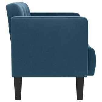 Loveseat bank blauw 111 cm fluweel 4