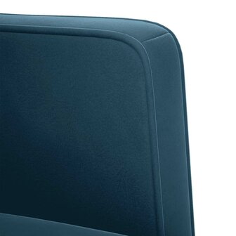 Loveseat bank blauw 111 cm fluweel 6
