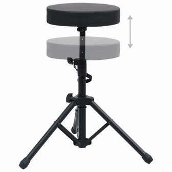 Drumkruk verstelbaar rond zwart 3
