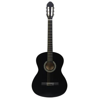Gitaar klassiek beginner met tas 4/4 39&amp;quot; zwart 3