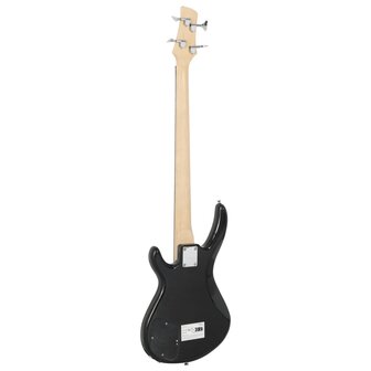 Basgitaar voor beginners elektrisch met tas 4/4 46&amp;quot; blauw zwart 5