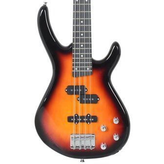 Basgitaar voor beginners elektrisch met tas 4/4 46&amp;quot; bruin zwart 6