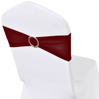 Decoratief stoellint met een diamant 25 stuks (wijnrood) 5