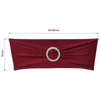 Decoratief stoellint met een diamant 25 stuks (wijnrood) 6