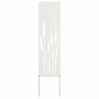 Privacyscherm Fretwerk Wit 32 x 140 cm Koudgewalst staal 2