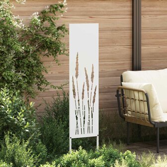 Privacyscherm Fretwerk Wit 32 x 140 cm Koudgewalst staal 3
