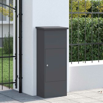 Pakketbrievenbus met slot Antraciet 44,5 x 29 x 110,5 cm Staal 3
