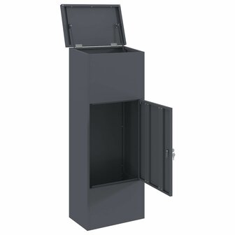Pakketbrievenbus met slot Antraciet 44,5 x 29 x 110,5 cm Staal 4