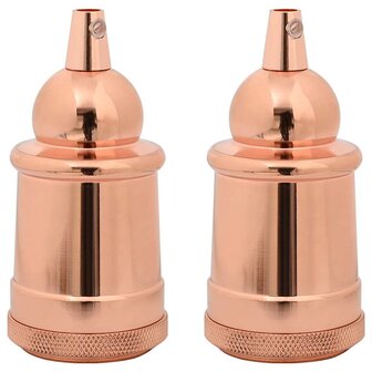 Lampfitting 2 stuks ros&amp;eacute;goud E27 2