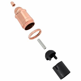 Lampfitting 2 stuks ros&amp;eacute;goud E27 7