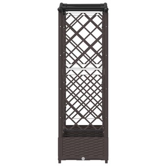 Verhoogde tuinbak met Trellis en Dak Bruin 169 x 40 x 123 cm PP 5
