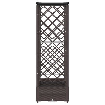Verhoogde tuinbak met Trellis en Dak Bruin 164 x 40 x 121 cm PP 5