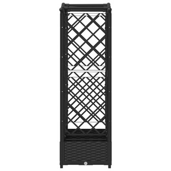 Verhoogde tuinbak met Trellis en Dak Zwart 169 x 40 x 123 cm PP 5